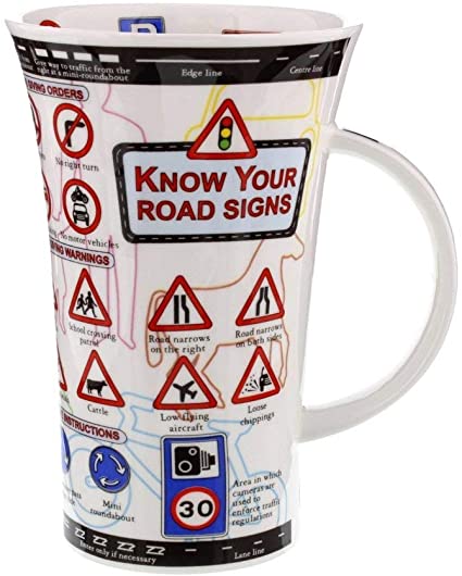Dunoon Fine English Bone China Mug - Know Your Road Signs